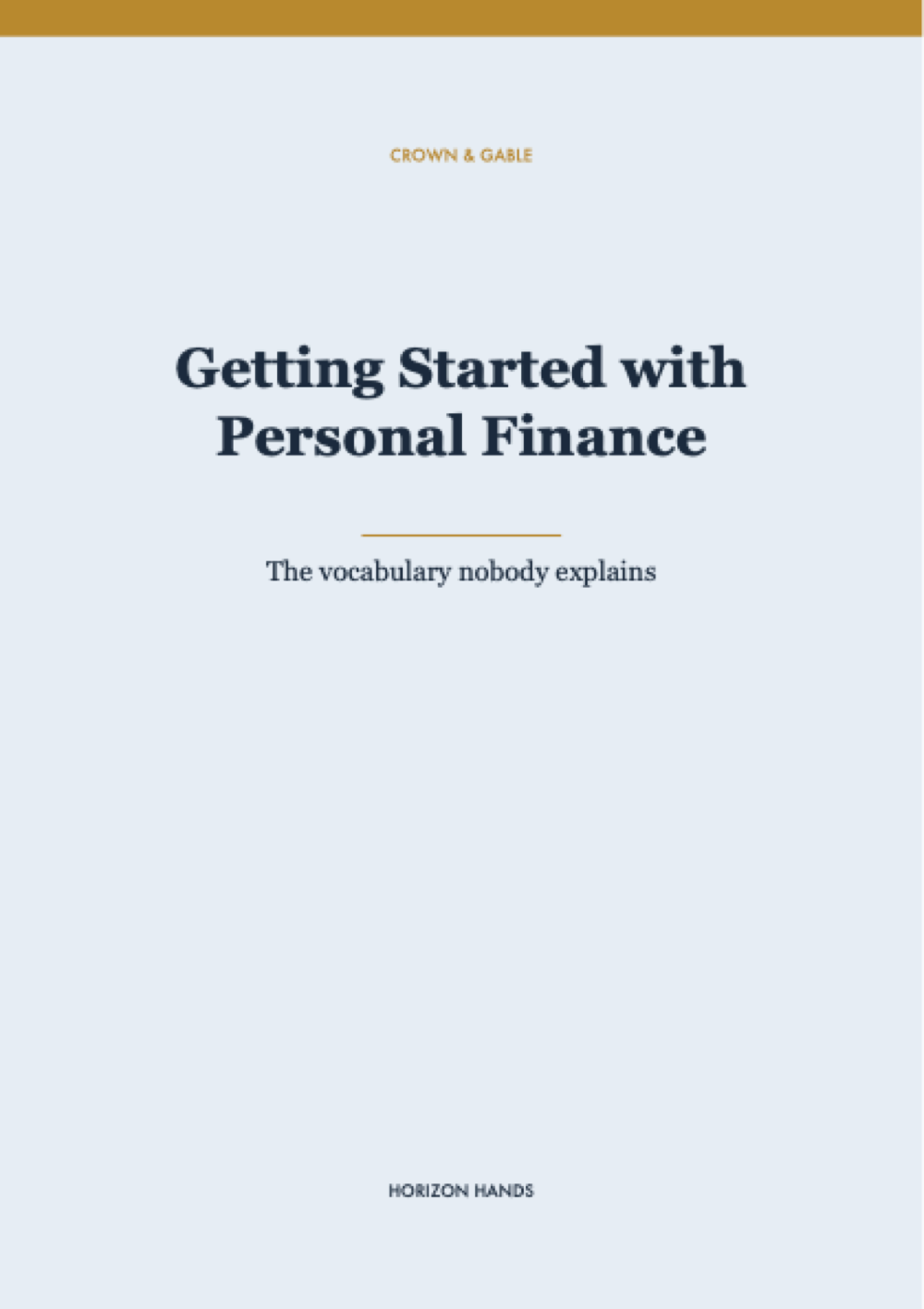 Getting Started with Personal Finance