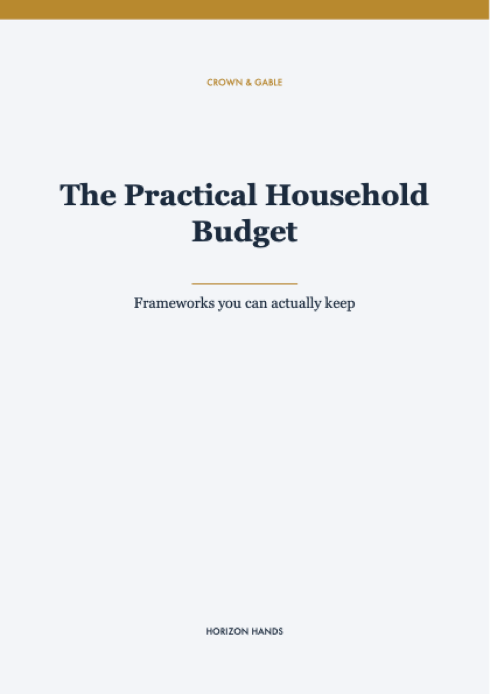The Practical Household Budget