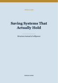 Saving Systems That Actually Hold