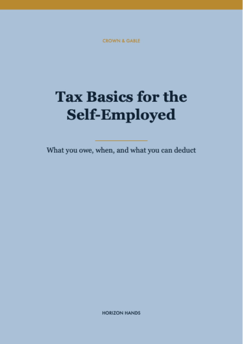 Tax Basics for the Self-Employed